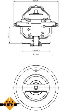 NRF 725067 - Termostats, Dzesēšanas šķidrums autospares.lv