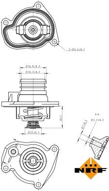 NRF 725008 - Termostats, Dzesēšanas šķidrums www.autospares.lv