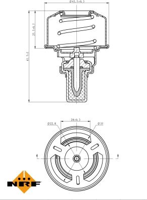 NRF 725007 - Termostats, Dzesēšanas šķidrums www.autospares.lv