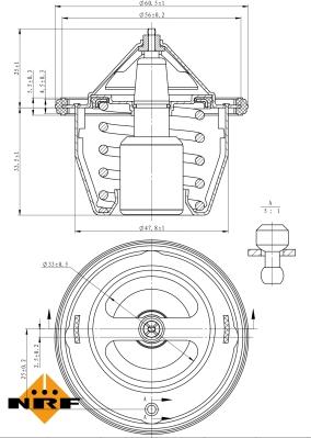 NRF 725012 - Termostats, Dzesēšanas šķidrums autospares.lv