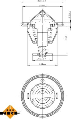 NRF 725088 - Termostats, Dzesēšanas šķidrums www.autospares.lv