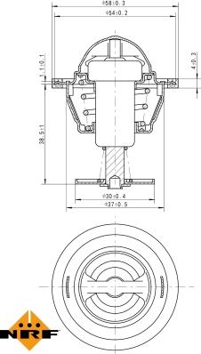 NRF 725083 - Термостат охлаждающей жидкости / корпус www.autospares.lv