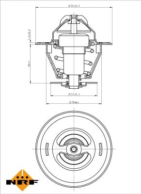 NRF 725036 - Coolant thermostat / housing www.autospares.lv