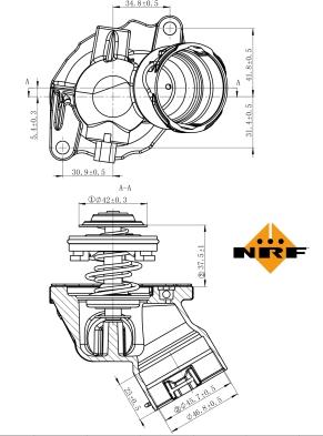 NRF 725032 - Termostats, Dzesēšanas šķidrums www.autospares.lv