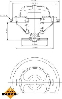 NRF 725070 - Термостат охлаждающей жидкости / корпус www.autospares.lv