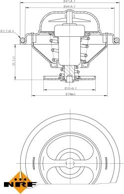 NRF 725073 - Coolant thermostat / housing www.autospares.lv