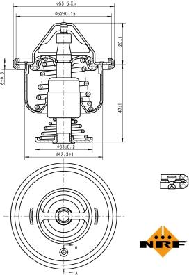 NRF 725199 - Termostats, Dzesēšanas šķidrums autospares.lv