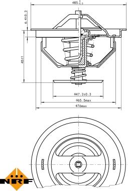 NRF 725198 - Termostats, Dzesēšanas šķidrums www.autospares.lv