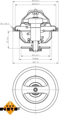 NRF 725192 - Termostats, Dzesēšanas šķidrums autospares.lv