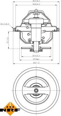 NRF 725197 - Termostats, Dzesēšanas šķidrums www.autospares.lv