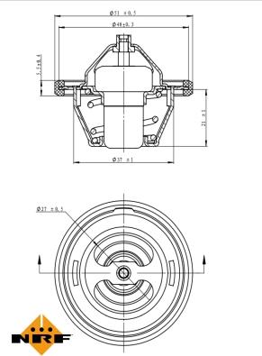 NRF 725149 - Termostats, Dzesēšanas šķidrums www.autospares.lv