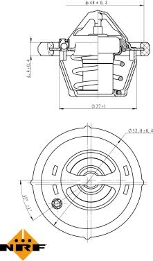 NRF 725159 - Термостат охлаждающей жидкости / корпус www.autospares.lv