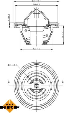 NRF 725154 - Coolant thermostat / housing www.autospares.lv