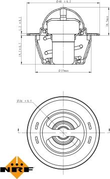 NRF 725151 - Termostats, Dzesēšanas šķidrums autospares.lv