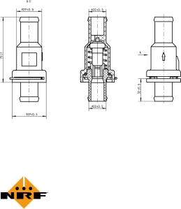 NRF 725166 - Termostats, Dzesēšanas šķidrums www.autospares.lv