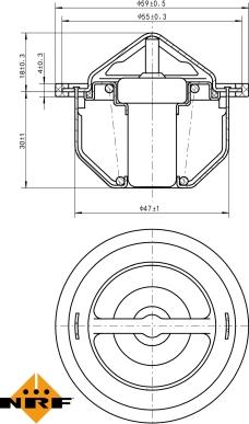 NRF 725168 - Coolant thermostat / housing www.autospares.lv