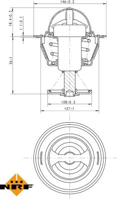 NRF 725109 - Termostats, Dzesēšanas šķidrums www.autospares.lv