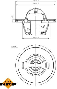 NRF 725104 - Coolant thermostat / housing www.autospares.lv