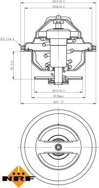 NRF 725100 - Coolant thermostat / housing www.autospares.lv