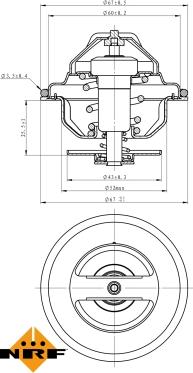 NRF 725103 - Termostats, Dzesēšanas šķidrums autospares.lv