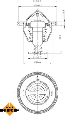 NRF 725107 - Coolant thermostat / housing www.autospares.lv