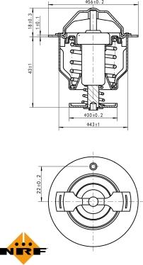 NRF 725119 - Термостат охлаждающей жидкости / корпус www.autospares.lv