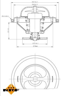 NRF 725114 - Termostats, Dzesēšanas šķidrums www.autospares.lv