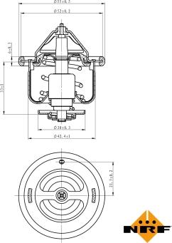 NRF 725110 - Coolant thermostat / housing www.autospares.lv