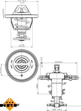 NRF 725118 - Termostats, Dzesēšanas šķidrums www.autospares.lv