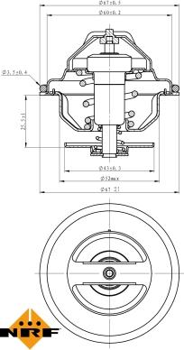 NRF 725117 - Термостат охлаждающей жидкости / корпус www.autospares.lv