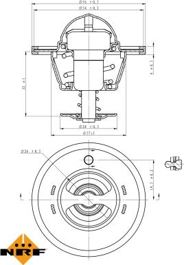 NRF 725180 - Termostats, Dzesēšanas šķidrums www.autospares.lv