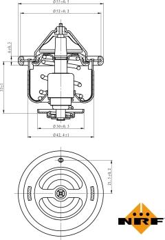 NRF 725134 - Termostats, Dzesēšanas šķidrums www.autospares.lv