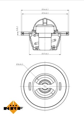 NRF 725135 - Coolant thermostat / housing www.autospares.lv