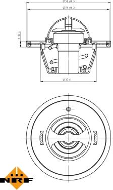 NRF 725136 - Coolant thermostat / housing www.autospares.lv