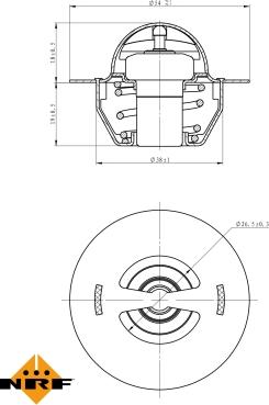 NRF 725129 - Termostats, Dzesēšanas šķidrums www.autospares.lv