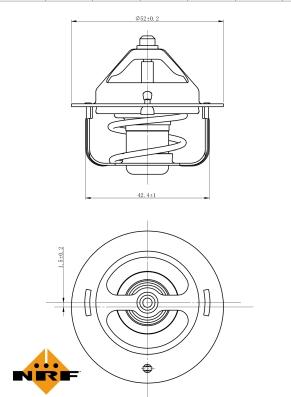 NRF 725120 - Термостат охлаждающей жидкости / корпус www.autospares.lv