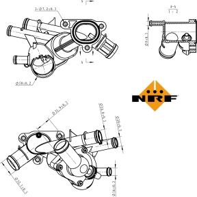 NRF 725121 - Термостат охлаждающей жидкости / корпус www.autospares.lv