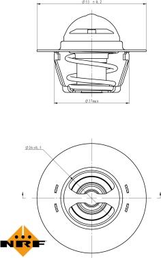 NRF 725128 - Термостат охлаждающей жидкости / корпус www.autospares.lv