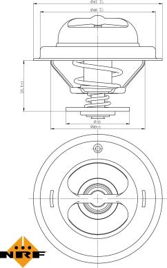 NRF 725123 - Termostats, Dzesēšanas šķidrums autospares.lv