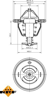 NRF 725174 - Термостат охлаждающей жидкости / корпус www.autospares.lv