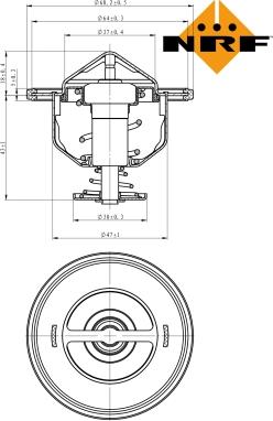 NRF 725176 - Termostats, Dzesēšanas šķidrums autospares.lv