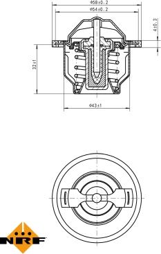 NRF 725205 - Termostats, Dzesēšanas šķidrums autospares.lv