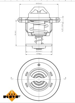 NRF 725206 - Termostats, Dzesēšanas šķidrums www.autospares.lv