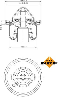 NRF 725208 - Coolant thermostat / housing www.autospares.lv