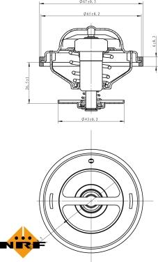 NRF 725215 - Termostats, Dzesēšanas šķidrums www.autospares.lv