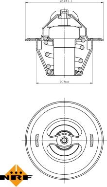 NRF 725212 - Termostats, Dzesēšanas šķidrums www.autospares.lv