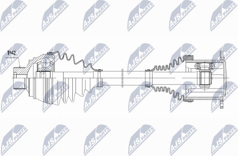 NTY NPW-AU-013 - Piedziņas vārpsta autospares.lv