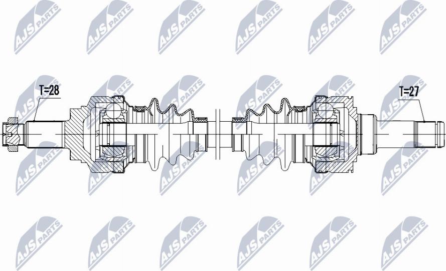 NTY NPW-BM-048 - Piedziņas vārpsta www.autospares.lv