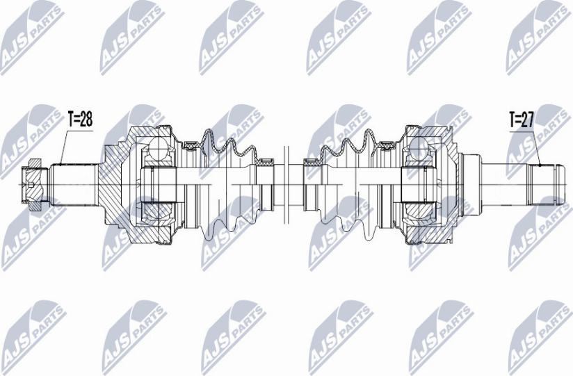 NTY NPW-BM-047 - Piedziņas vārpsta www.autospares.lv