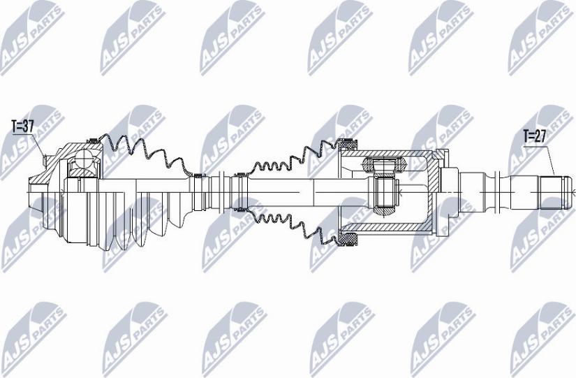 NTY NPW-BM-056 - Piedziņas vārpsta autospares.lv